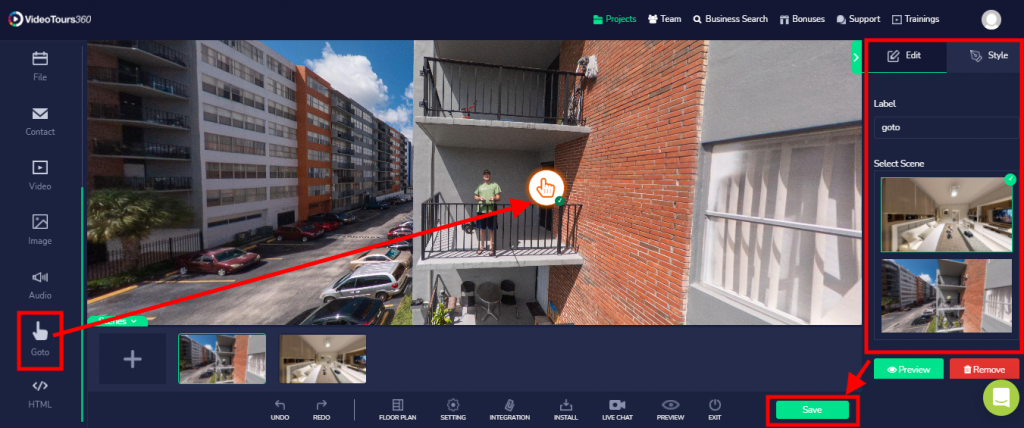 Video Multiple Scenes How to add multiple scenes to your tour and move from one scene to ...